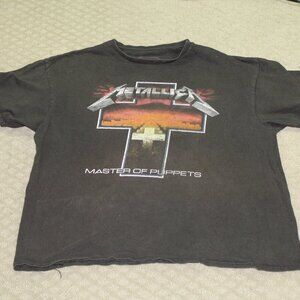 Metallica Master of The Puppets Black Mens Graphic T-Shirt Sz XL Rock Band Music